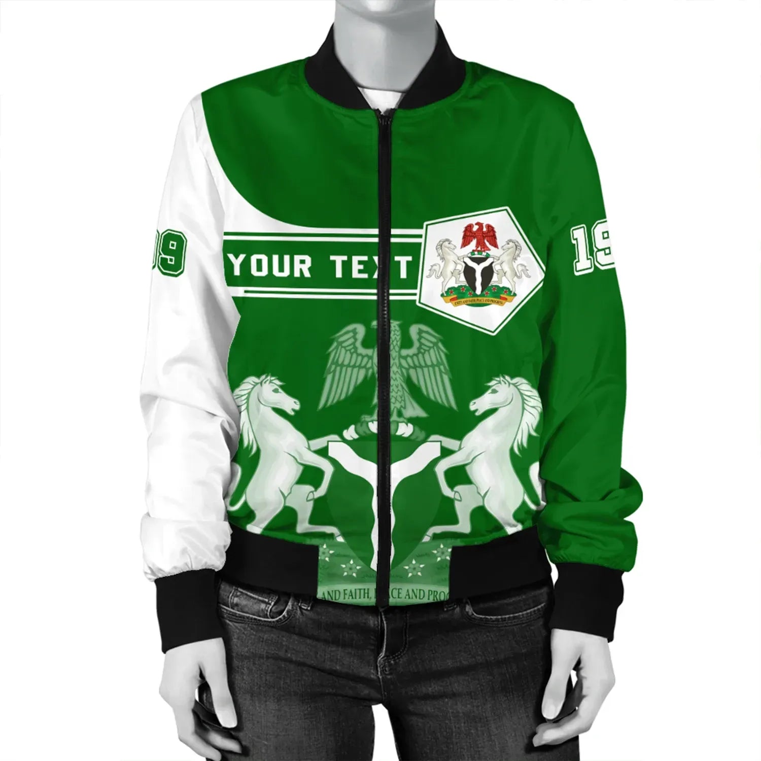 Custom Nigeria Bomber Jacket Pentagon Style