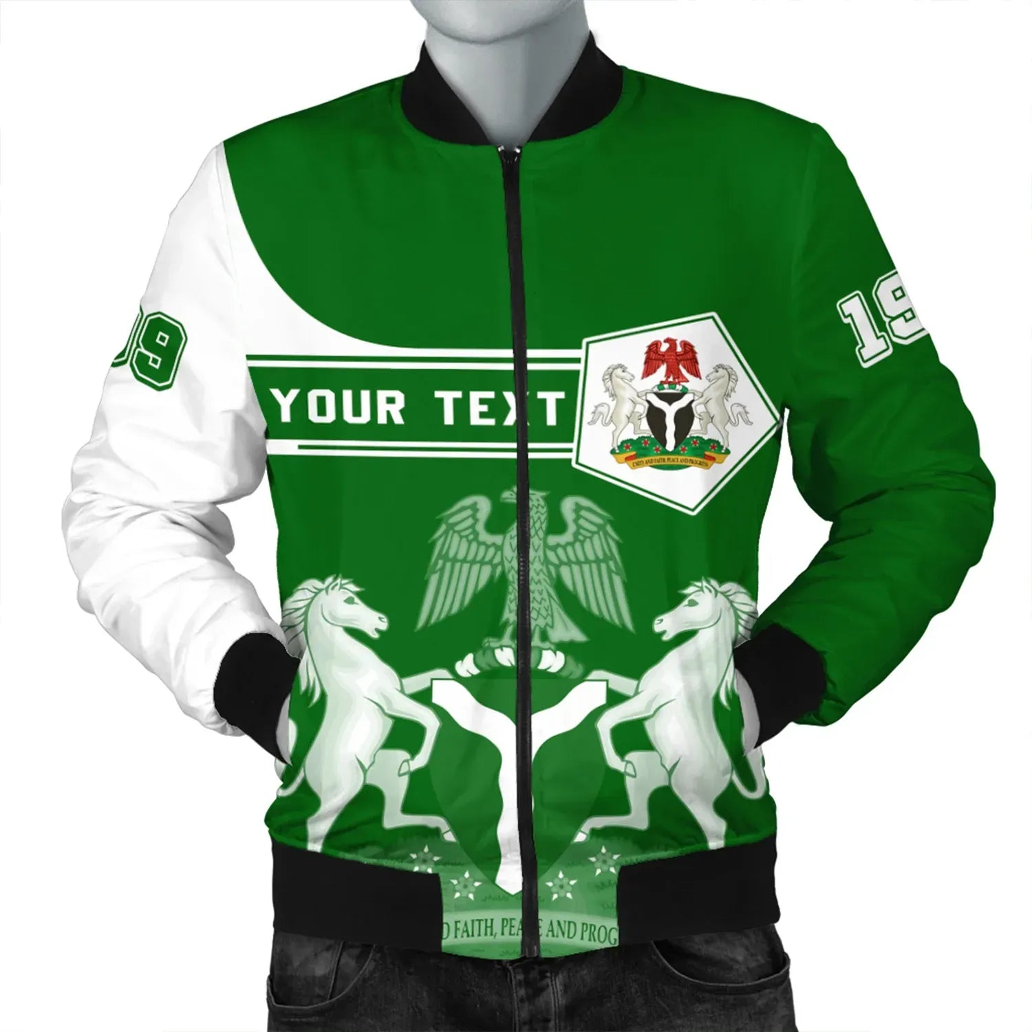 Custom Nigeria Bomber Jacket Pentagon Style