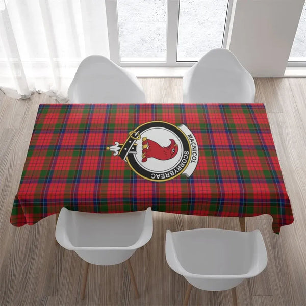 MacNicol (of Scorrybreac) Tartan Crest Tablecloth