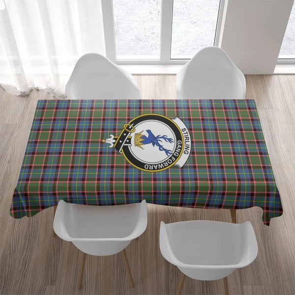 Stirling (of Cadder-Present Chief) Tartan Crest Tablecloth