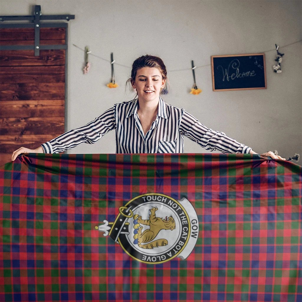 Gow (or McGouan) Tartan Crest Tablecloth