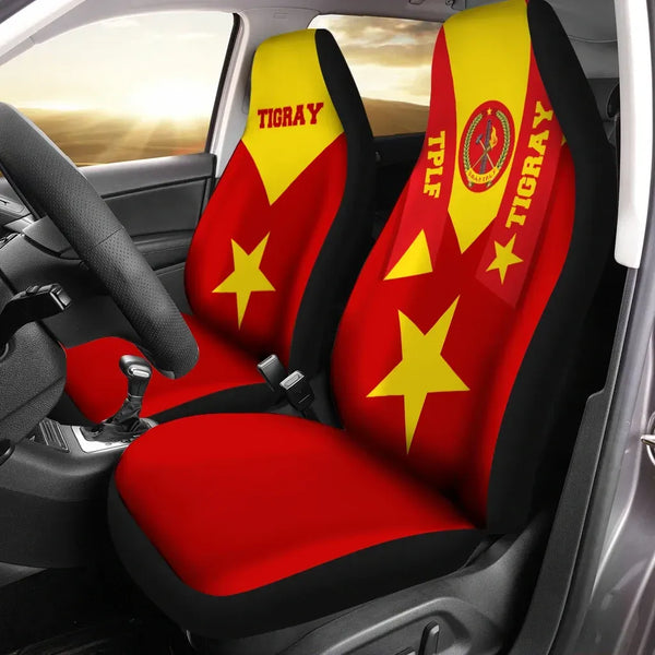 Tigray Flag Proud Red Car Seat Covers