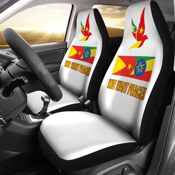 Tigray And Ethiopia Flag We Want Peace Car Seat Covers