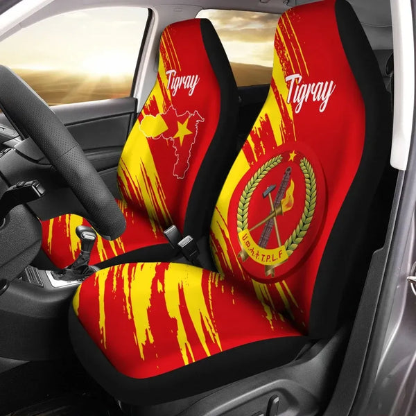 Tigray In My Heart Flag Red Car Seat Covers