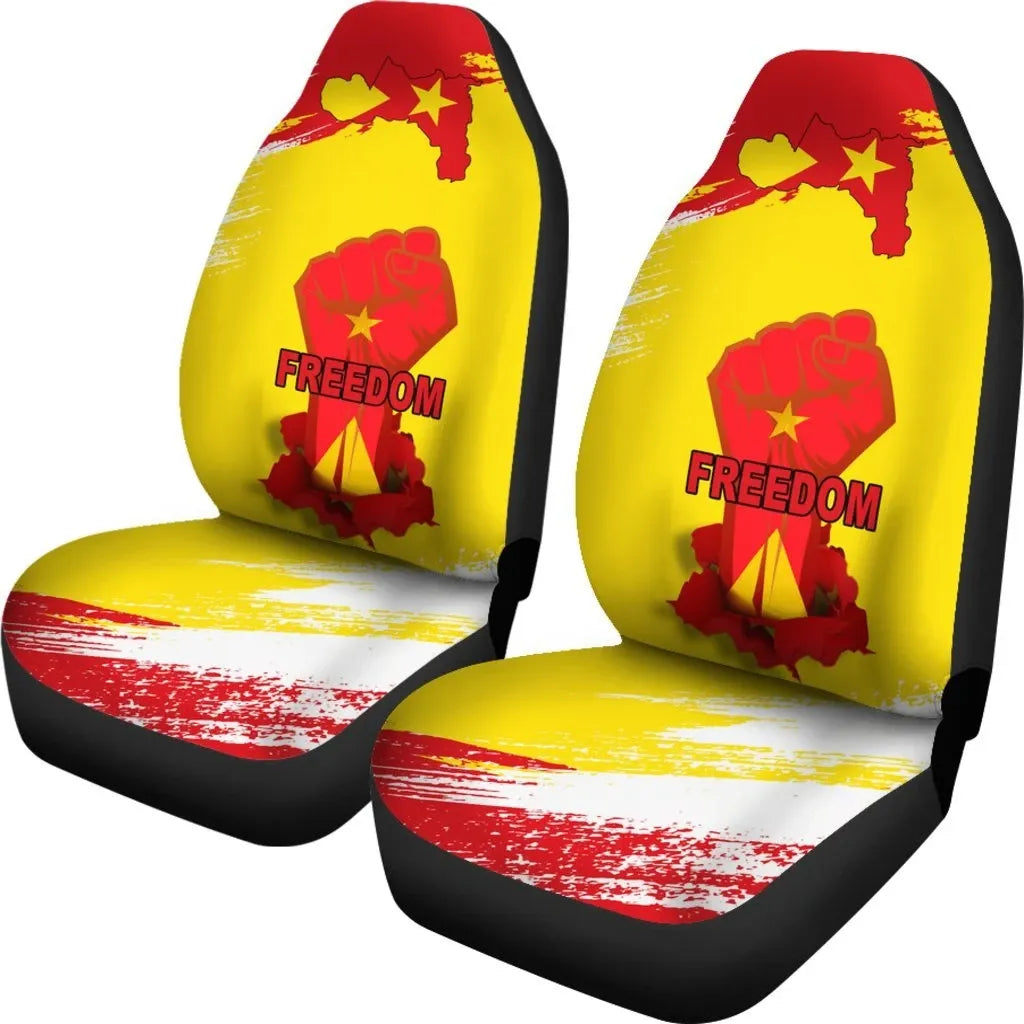 Freedom Tigray Flag And Map Car Seat Covers