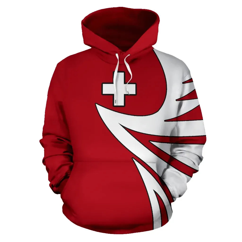 Switzerland Flag Hoodie Warrior Style