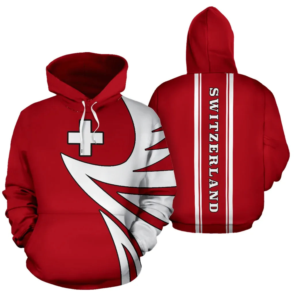 Switzerland Flag Hoodie Warrior Style