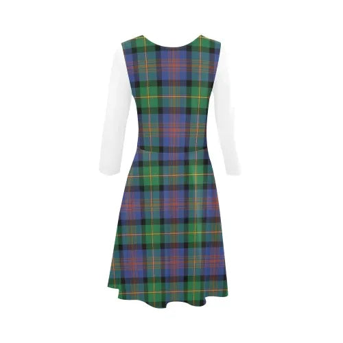 Logan Ancient  Tartan Plaid 3/4 Sleeve Sundress
