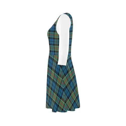 Colquhoun Ancient Tartan Plaid 3/4 Sleeve Sundress