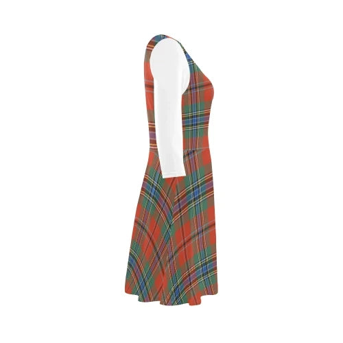 MacLean of Duart Ancient  Tartan Plaid 3/4 Sleeve Sundress