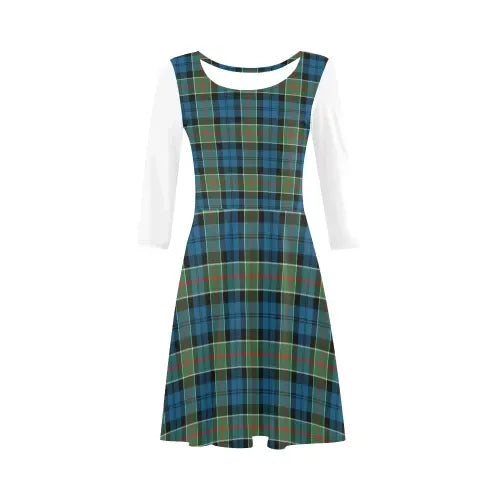 Colquhoun Ancient Tartan Plaid 3/4 Sleeve Sundress