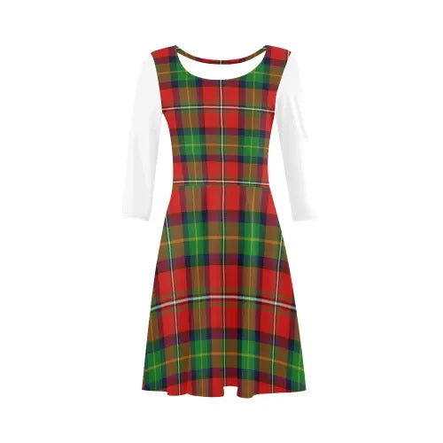 Boyd Modern Tartan Plaid 3/4 Sleeve Sundress