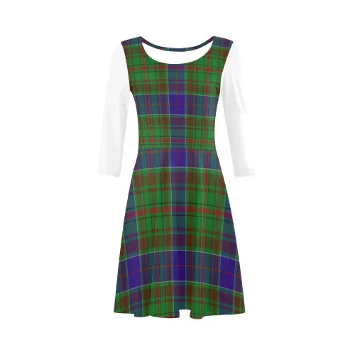 Adam Tartan Plaid 3/4 Sleeve Sundress