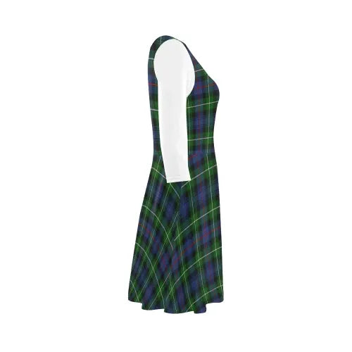 MacKenzie Modern Tartan Plaid 3/4 Sleeve Sundress