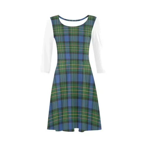 MacLaren Ancient Tartan Plaid 3/4 Sleeve Sundress