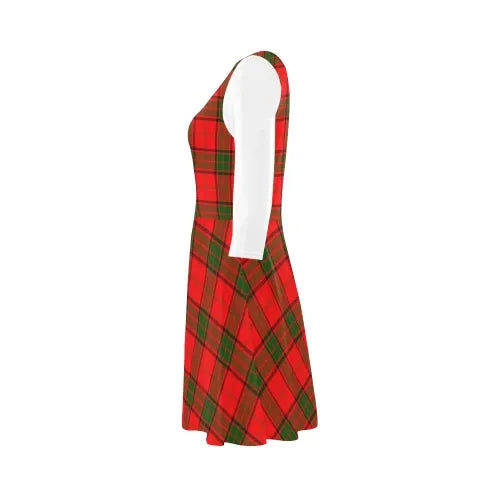 Adair Tartan Plaid 3/4 Sleeve Sundress