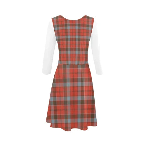 Robertson Weathered Tartan Plaid 3/4 Sleeve Sundress