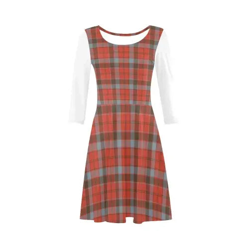 Robertson Weathered Tartan Plaid 3/4 Sleeve Sundress