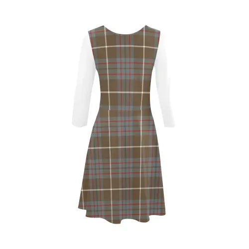 MacIntyre Hunting Weathered Tartan Plaid 3/4 Sleeve Sundress