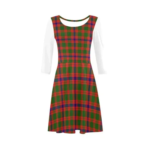 Skene Modern Tartan Plaid 3/4 Sleeve Sundress