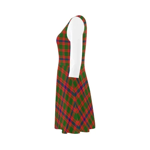 Skene Modern Tartan Plaid 3/4 Sleeve Sundress