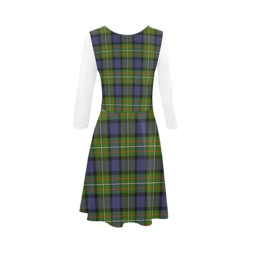 Fergusson Modern Tartan Plaid 3/4 Sleeve Sundress