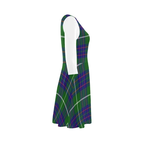 MacIntyre Hunting Modern Tartan Plaid 3/4 Sleeve Sundress