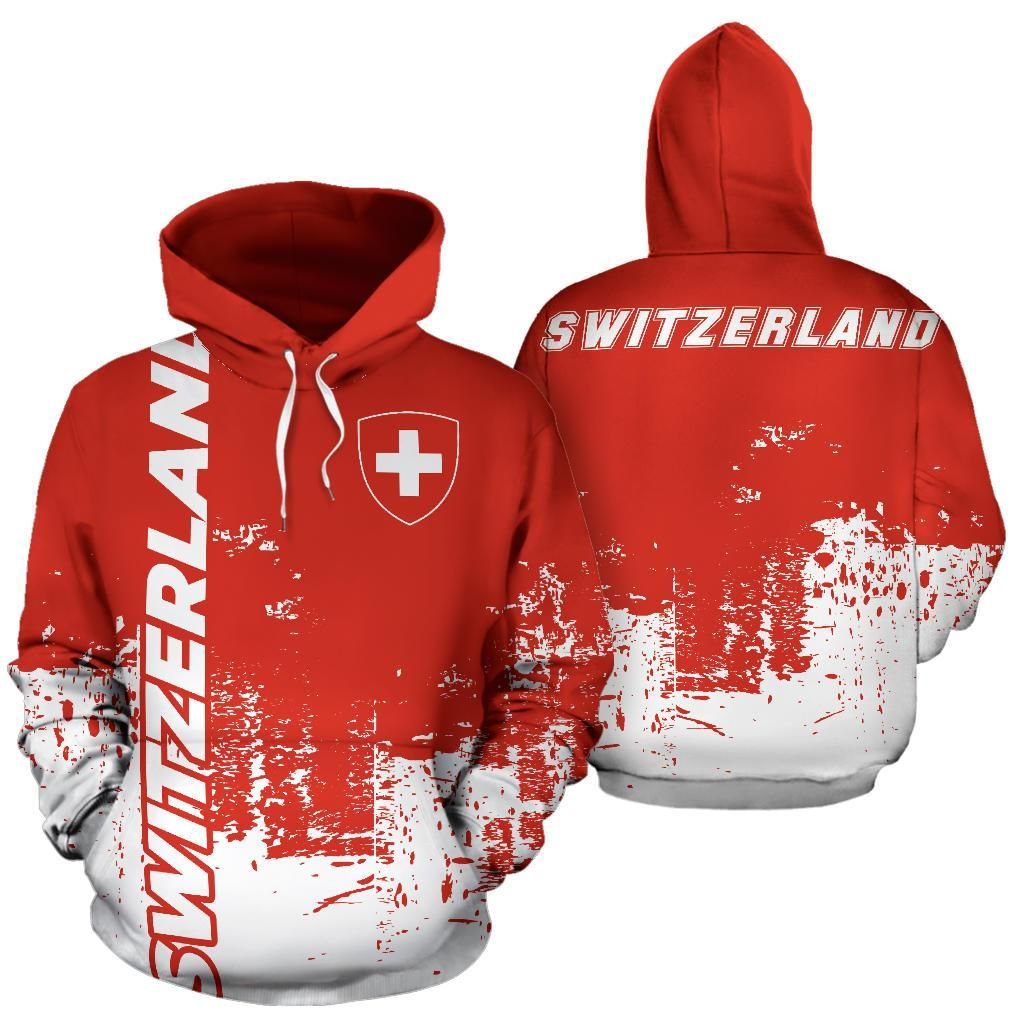 Switzerland All Over Hoodie Smudge Style