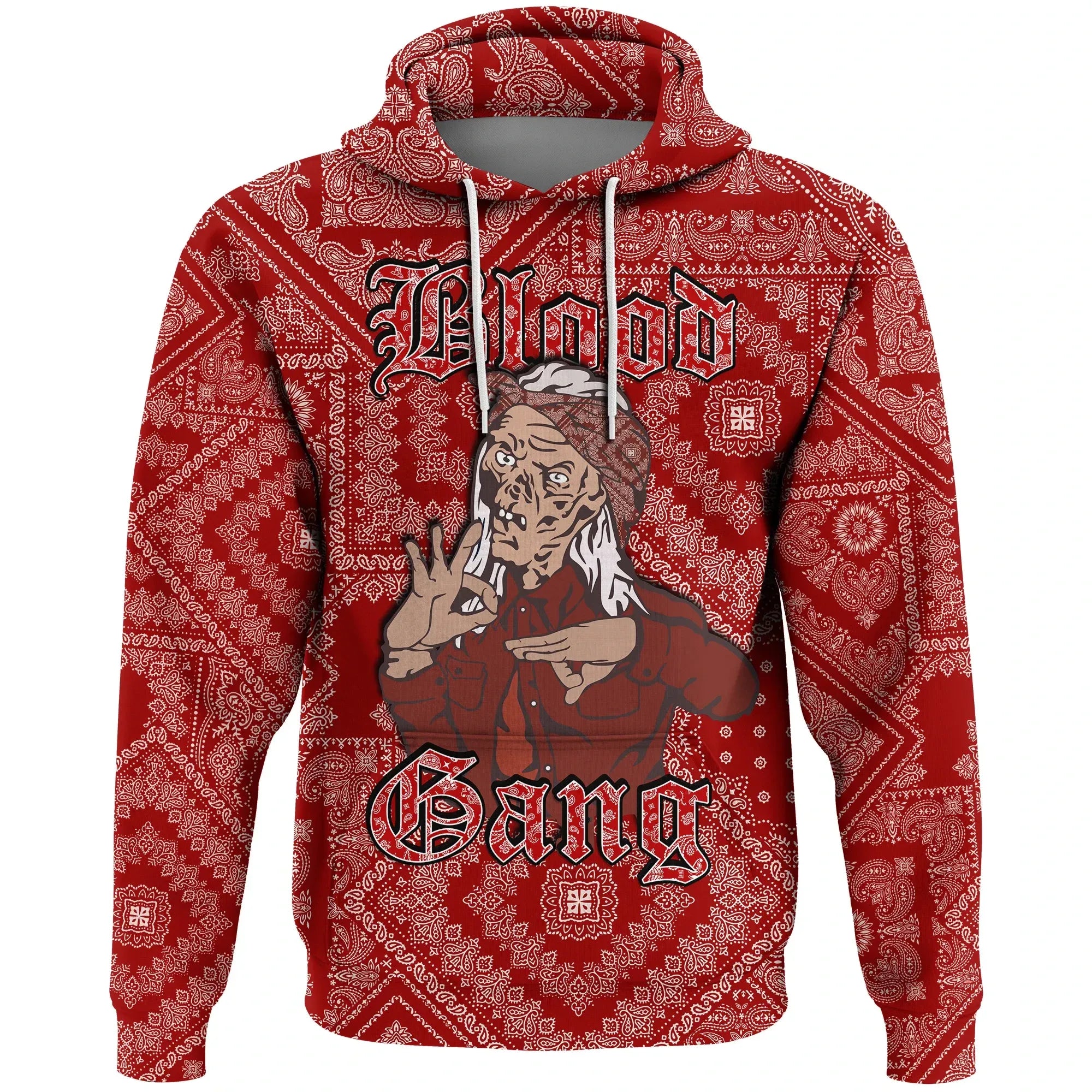 Blood Gang Hoodie Red Paisley To The Closet