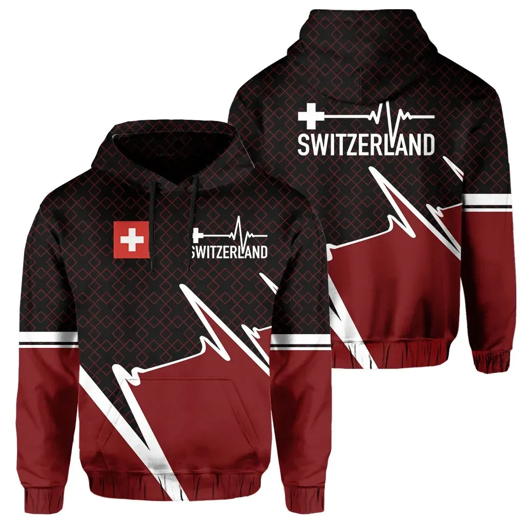 Switzerland Hoodie Switzerland In My Heartbeat