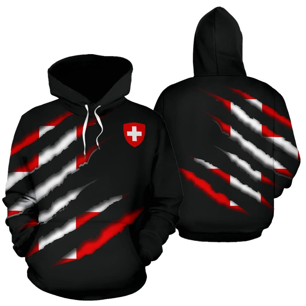 Switzerland Inside Me All Over Hoodie