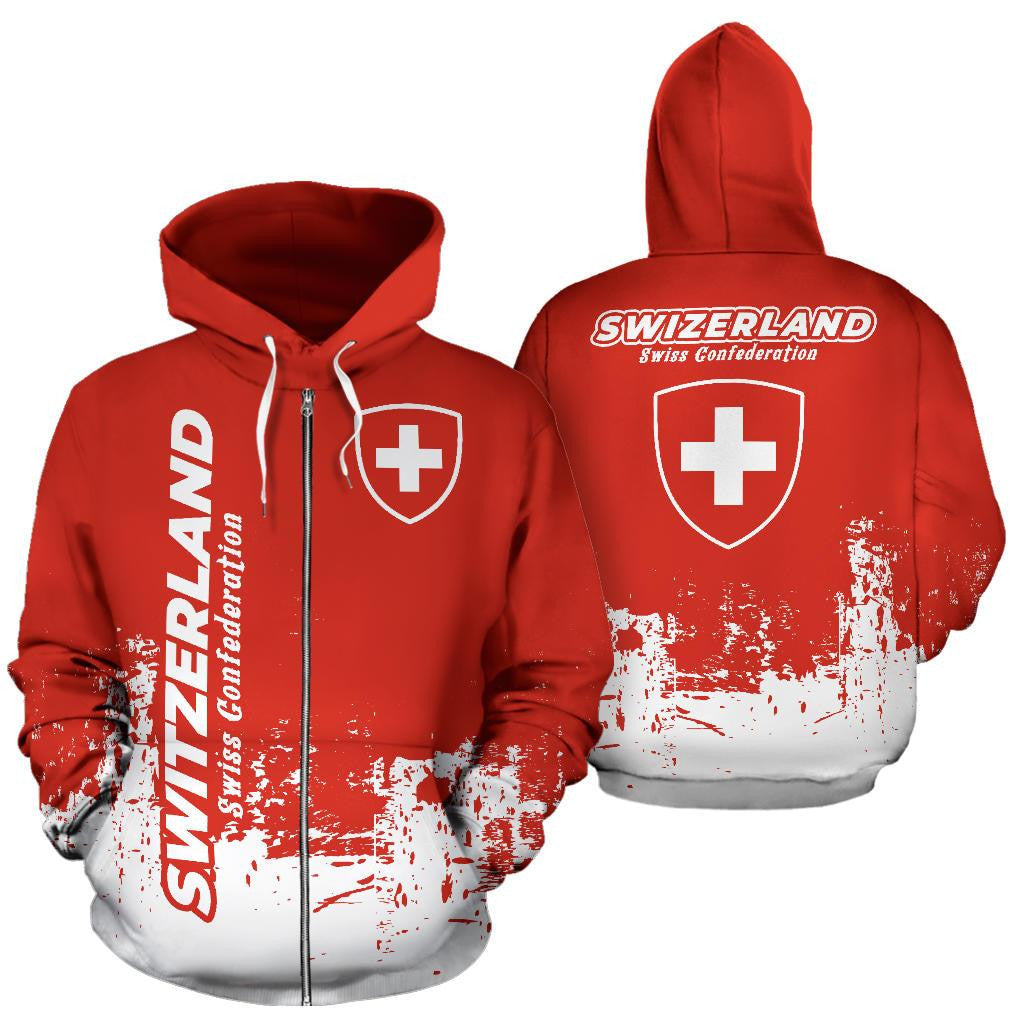 Switzerland Hoodie Smudge Style