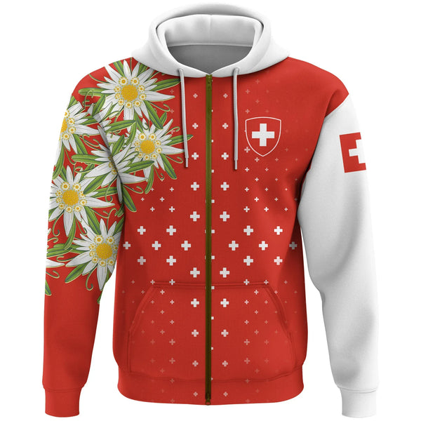 Switzerland Edelweiss Special Zip Hoodie