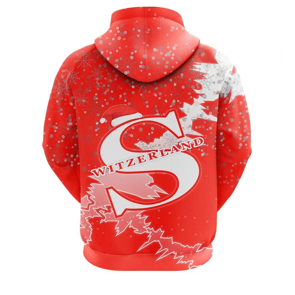 Switzerland Christmas Coat Of Arms Zip Up Hoodie X Style