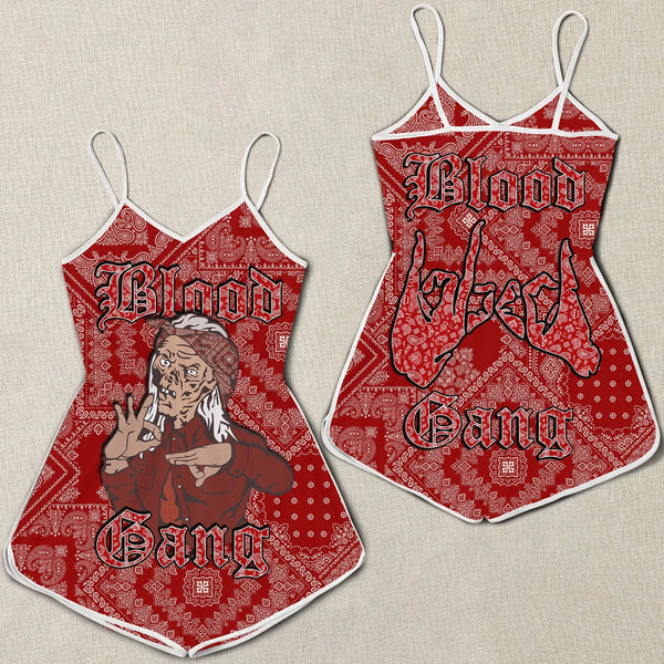 Blood Gang Women Rompers - Red Paisley