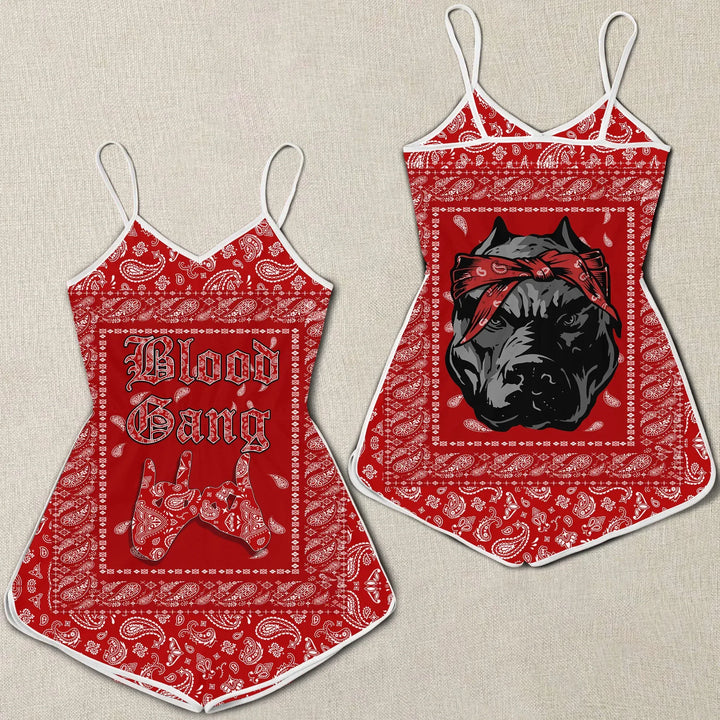 Blood Gang Bulldog Women Rompers