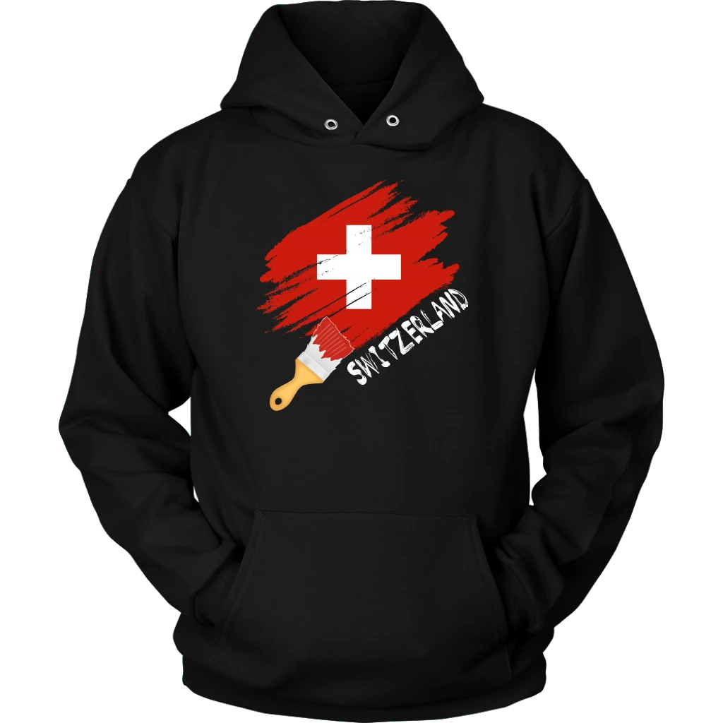 Switzerland Flag Paint Brush T Shirt/Hoodie