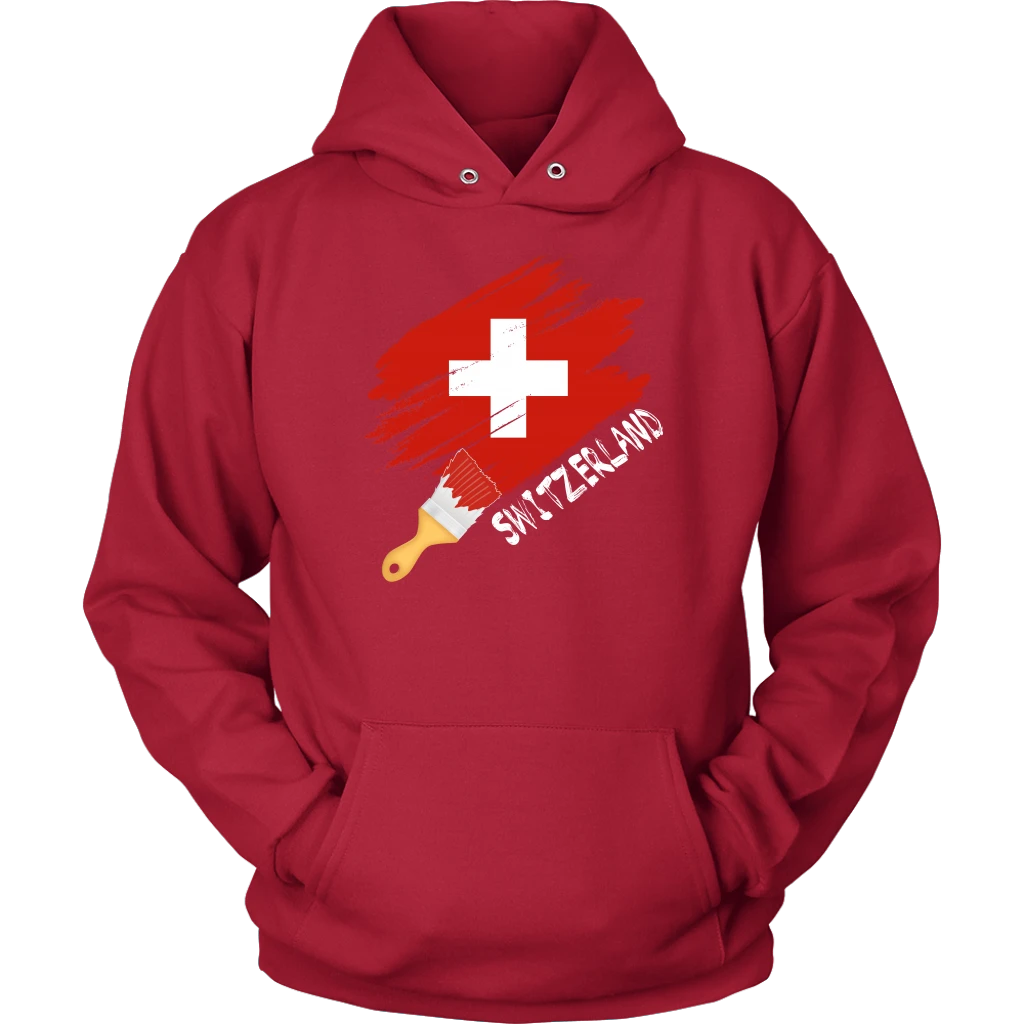 Switzerland Flag Paint Brush T Shirt/Hoodie