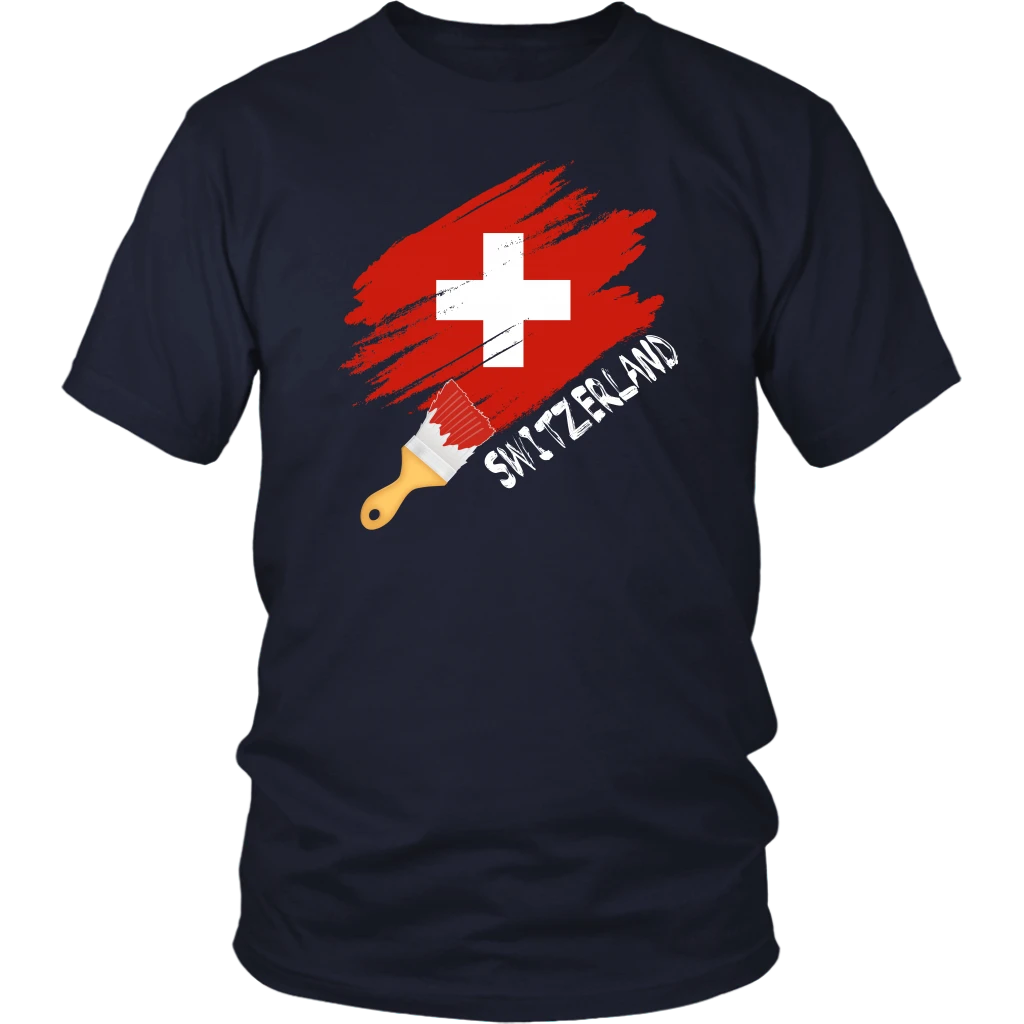 Switzerland Flag Paint Brush T Shirt/Hoodie