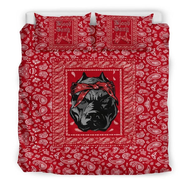 Blood Gang Bulldog Bedding Set