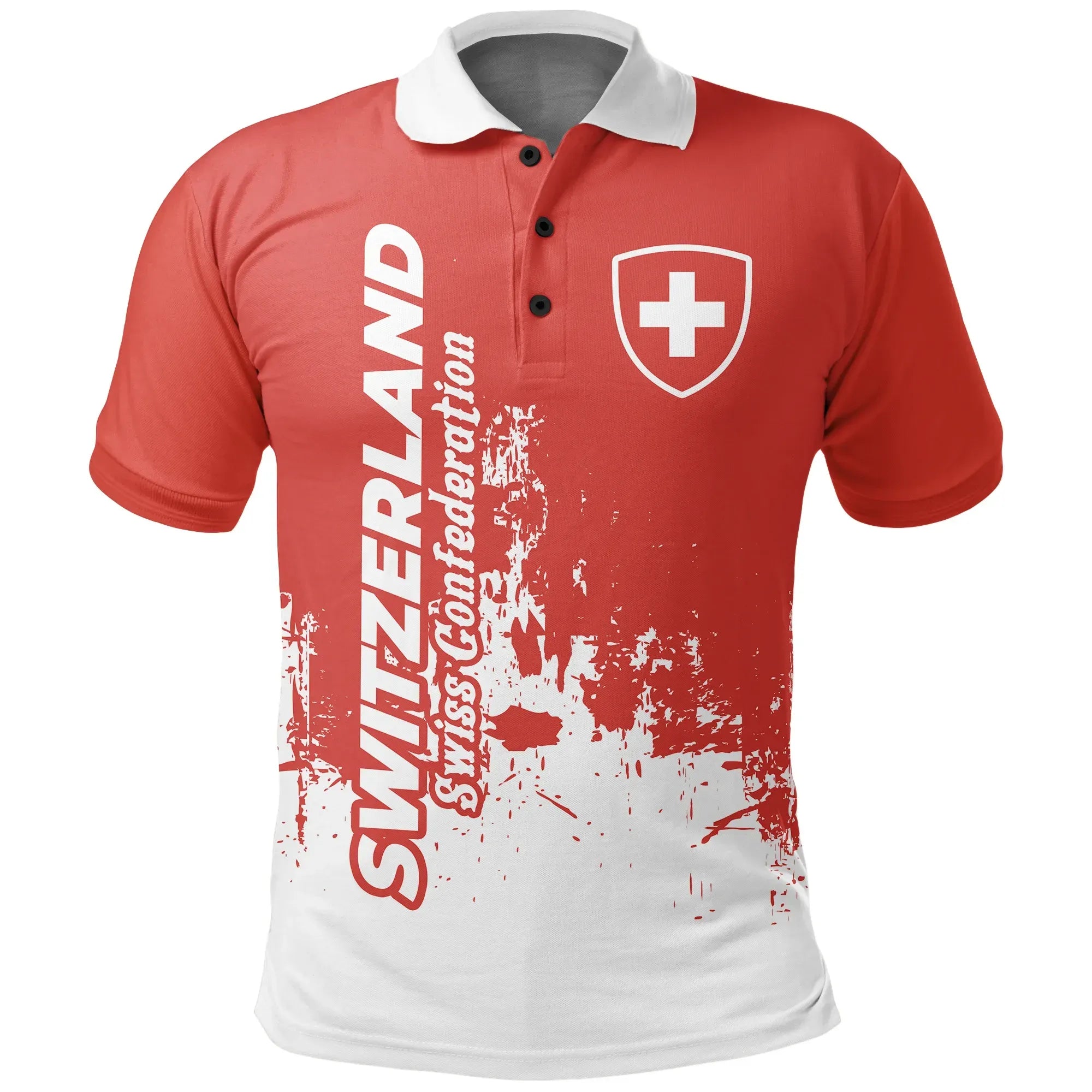 Switzerland Polo Shirt Smudge Style