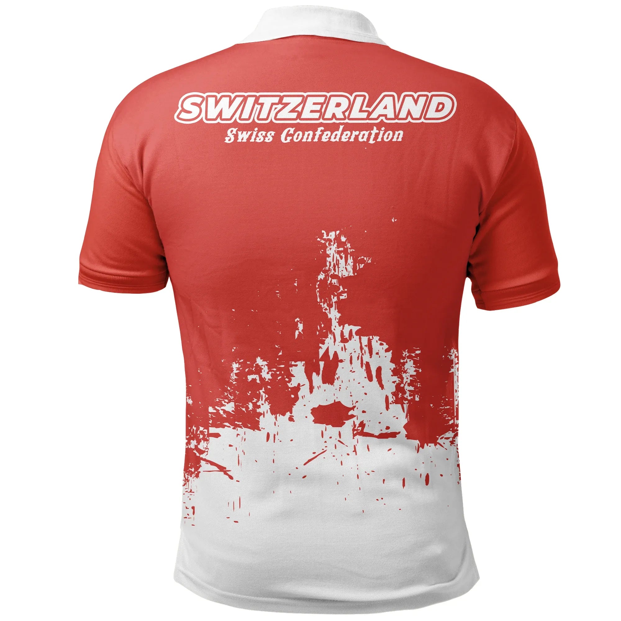 Switzerland Polo Shirt Smudge Style