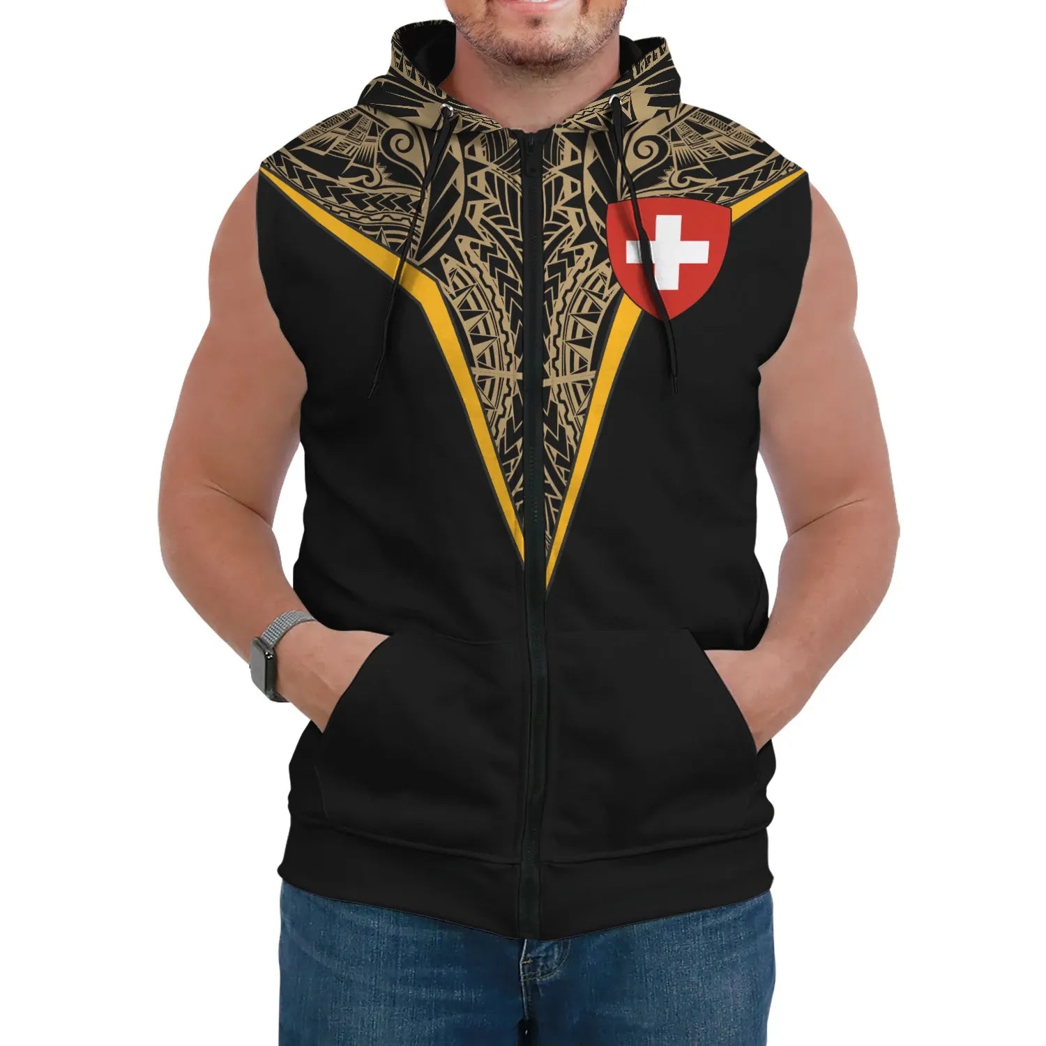 Switzerland Sleeveless Hoodie