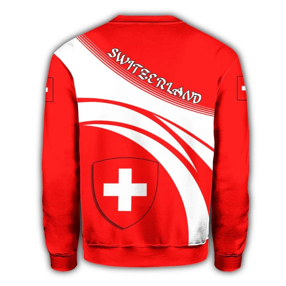 Switzerland Coat Of Arms Sweatshirt Cricket Style