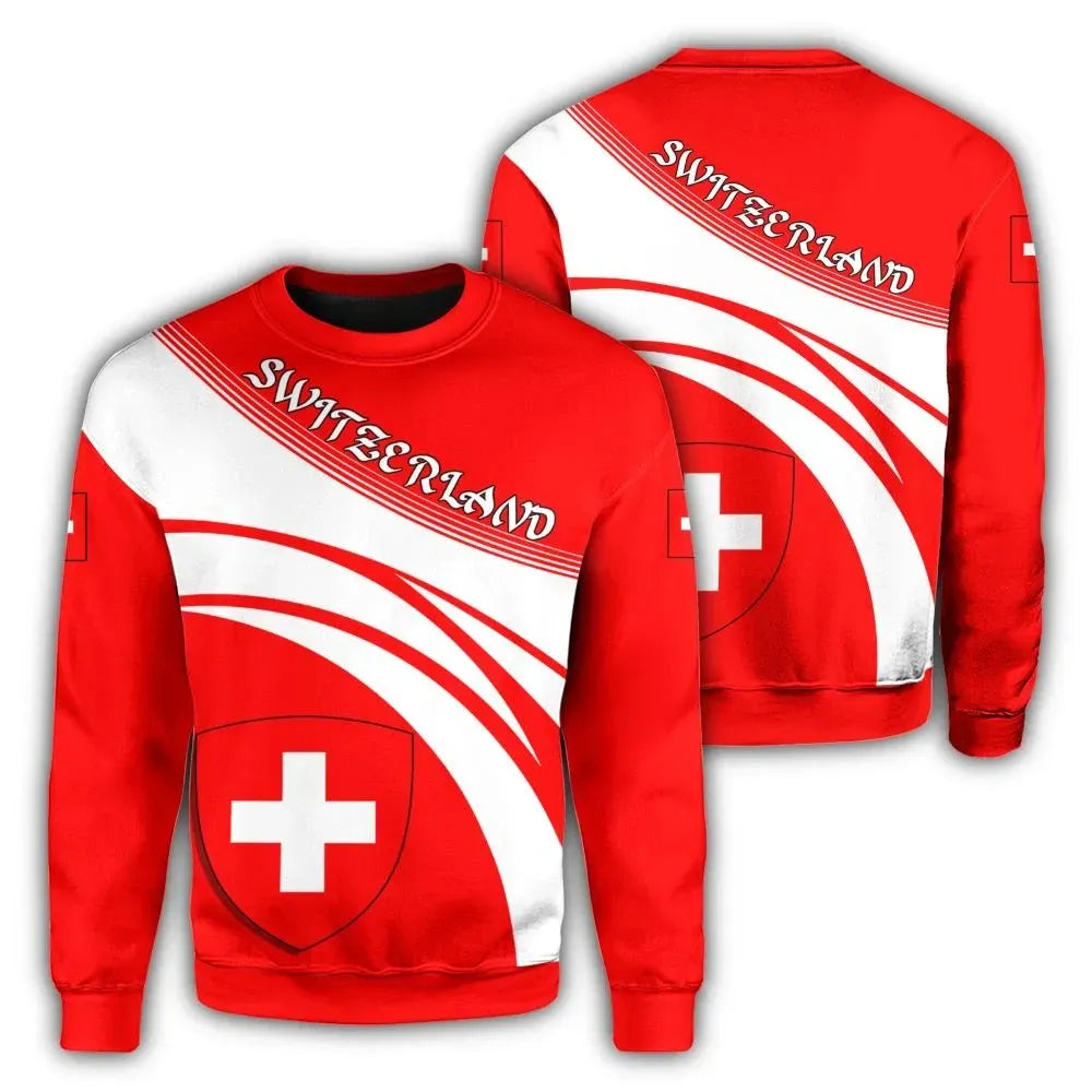 Switzerland Coat Of Arms Sweatshirt Cricket Style