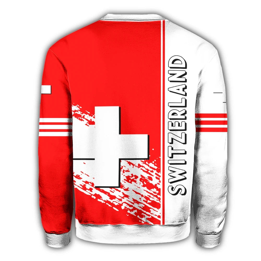 Switzerland Coat Of Arms Sweatshirt Quarter Style