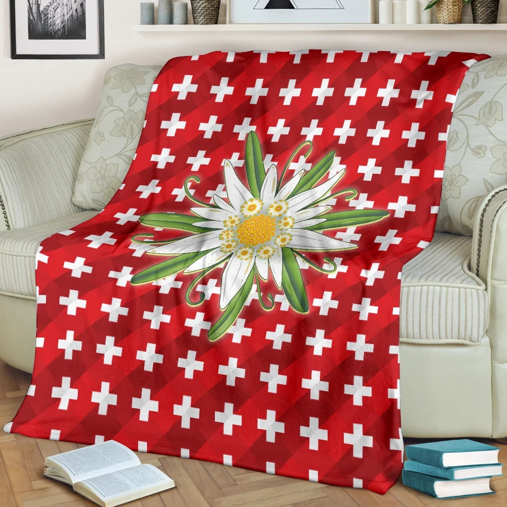 Switzerland Edelweiss Premium Blanket