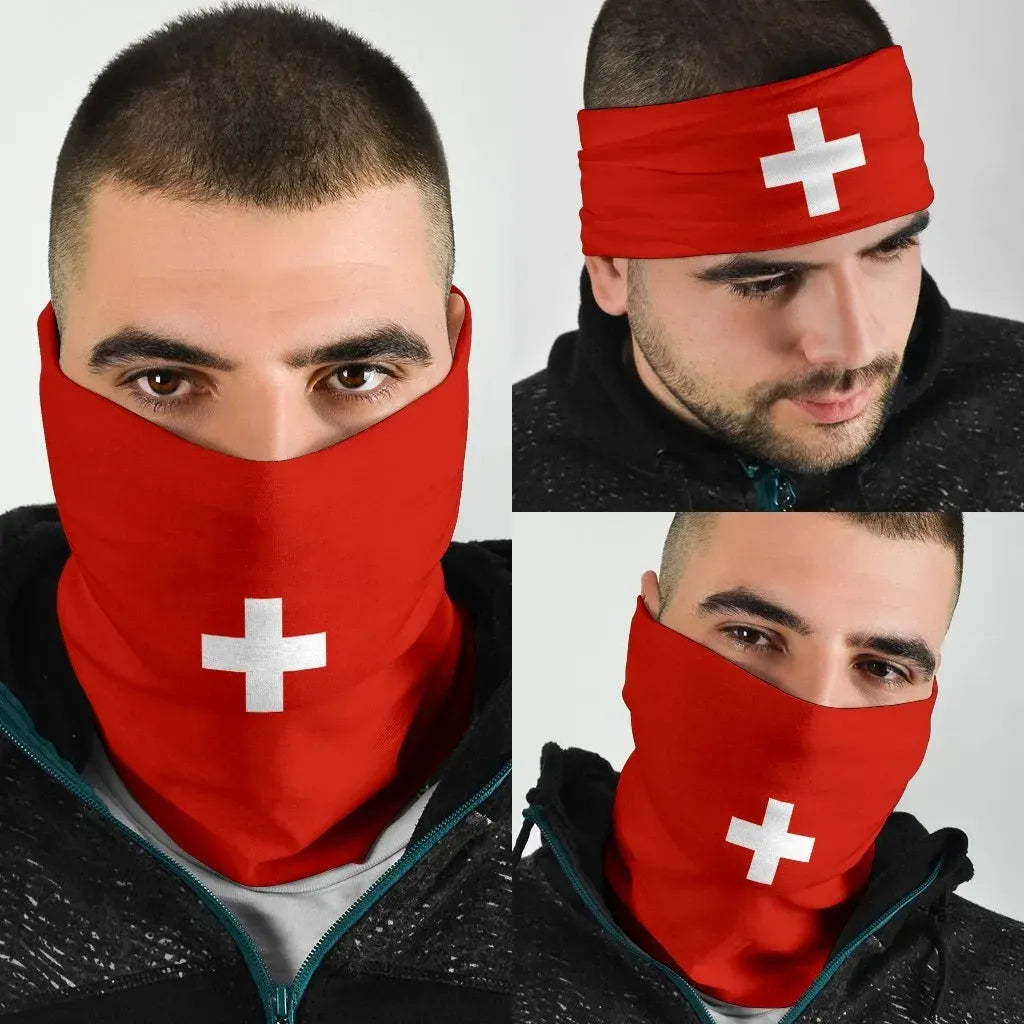 Switzerland Bandana 3 Pack Flag Neck Gaiter