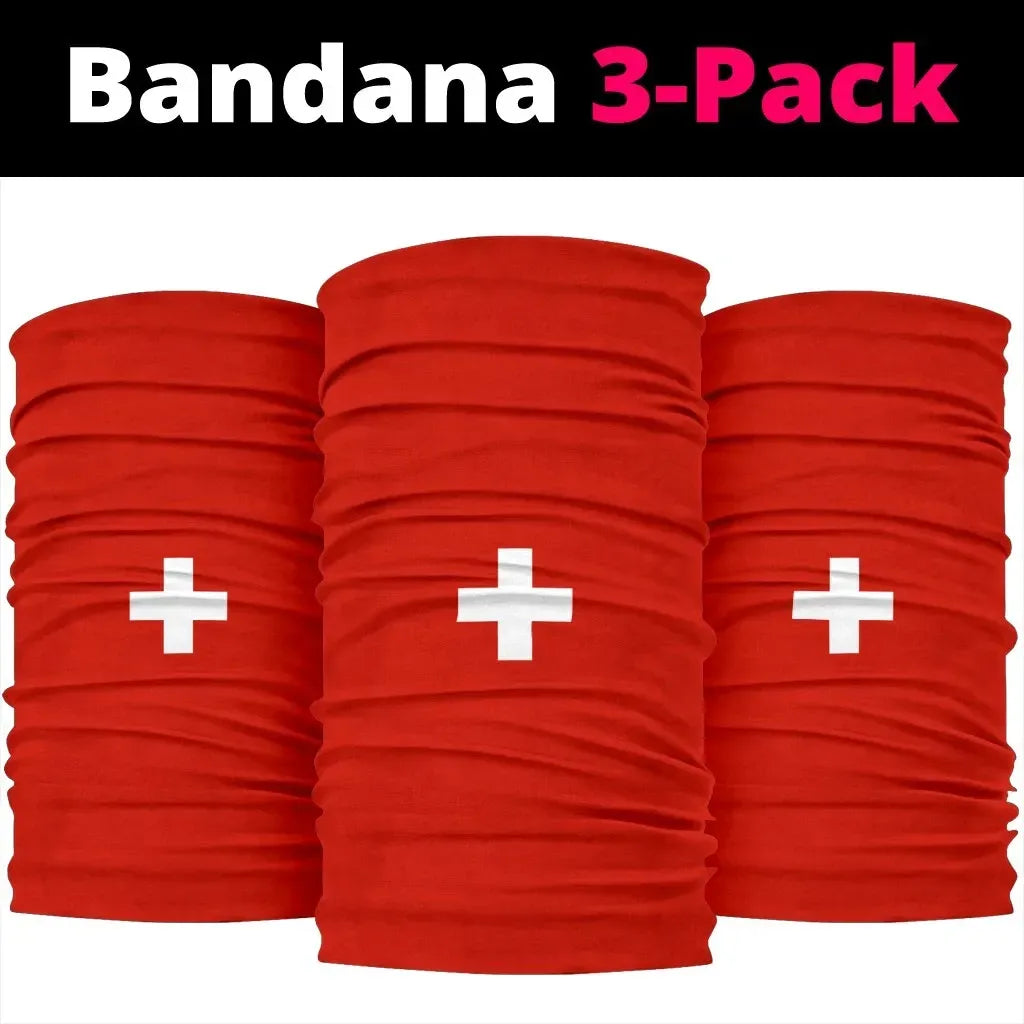 Switzerland Bandana 3 Pack Flag Neck Gaiter