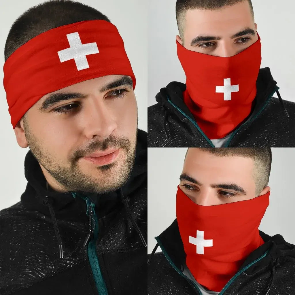 Switzerland Bandana 3 Pack Flag Neck Gaiter